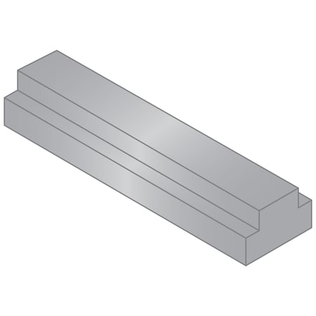 Mak-A-Key Step Key Stock 2, 1/4 in Top W, 1/8 in Top Step H, 3/8 in Bottom W, 3/16 in Lower Step H SKS06-2